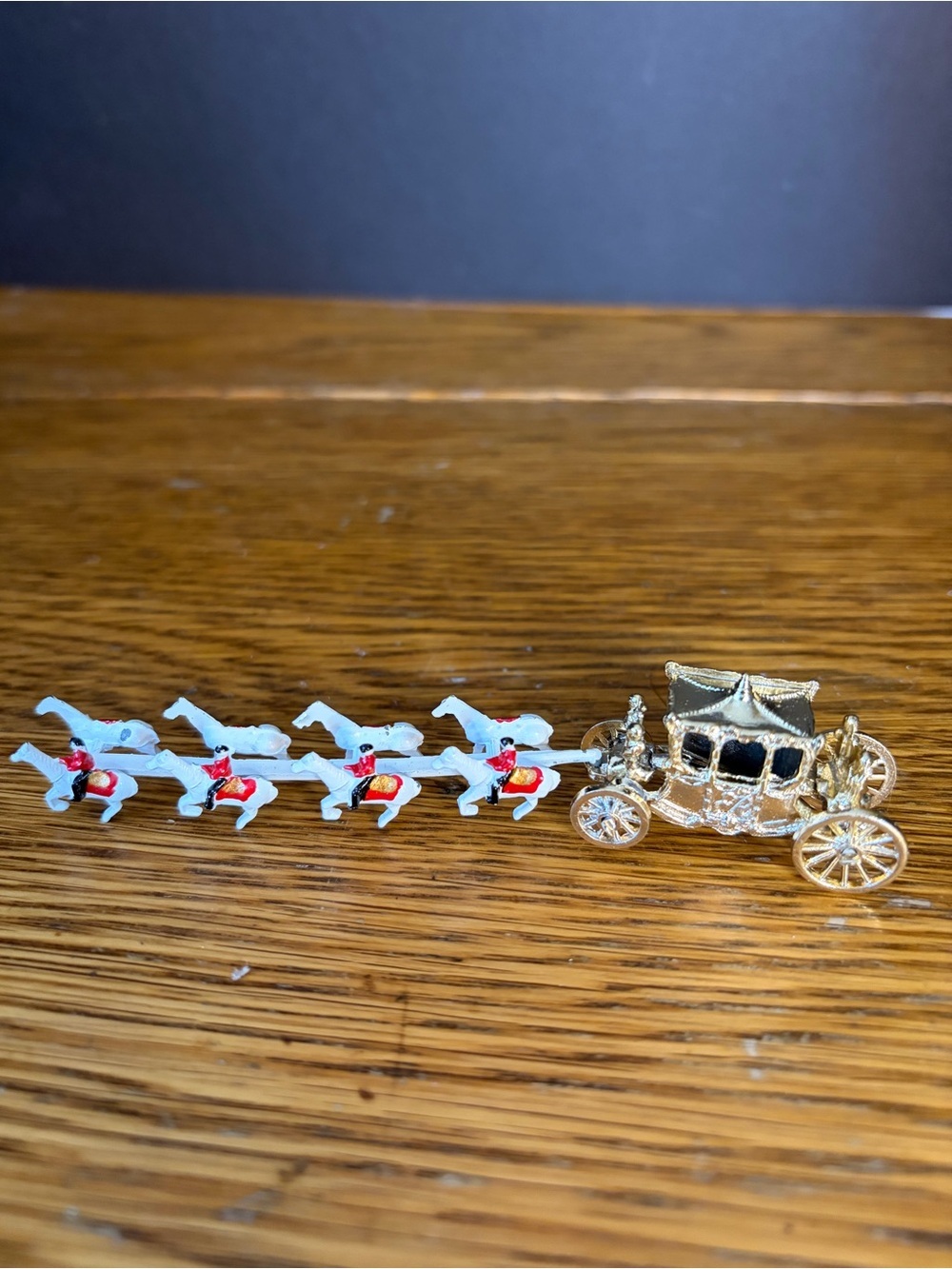 Vintage 1950s Benbros Zebra Toys Royal Coach Miniature Model - Pristine Gold Var